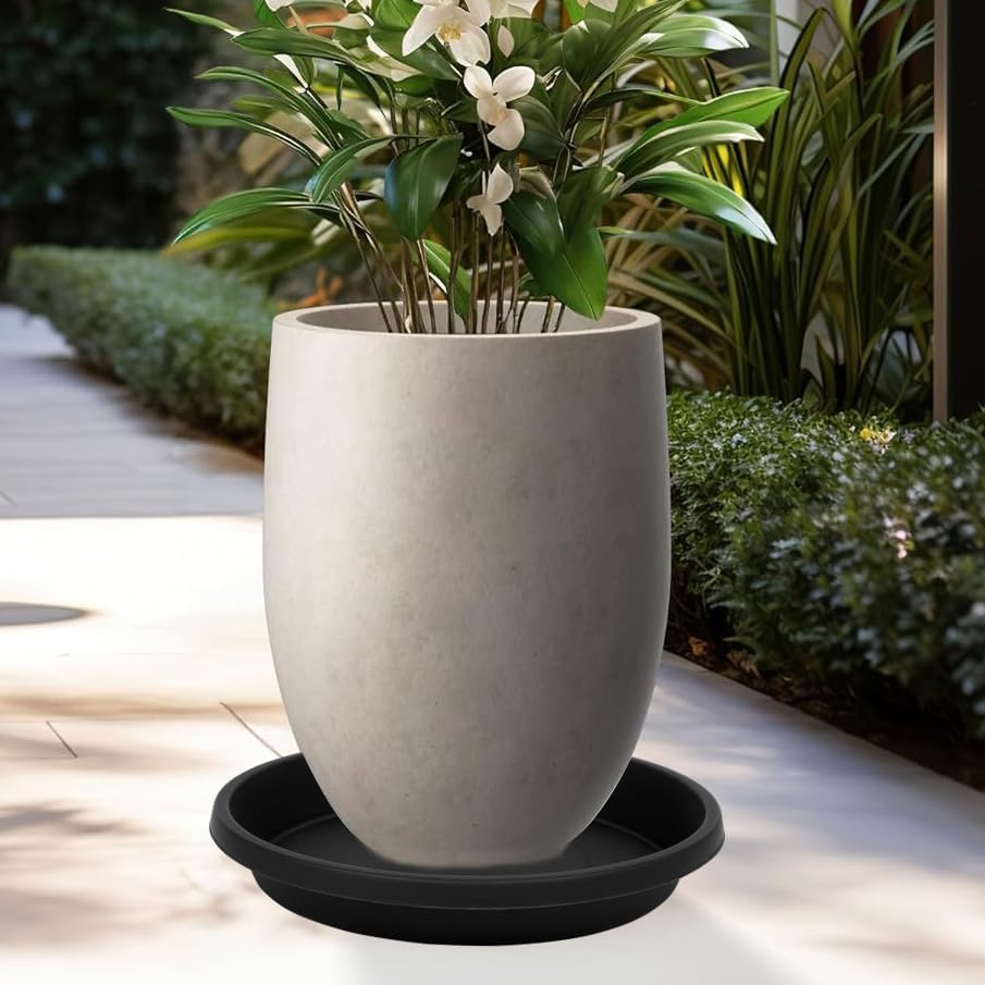 2 Pack Large Plant Saucer 18 Inch, Extra-Large Deep Plant Trays for Pots, Plant Drip Trays, Plant Water Catcher Tray for Plants, Plastic Plant Saucers for Indoors no Holes