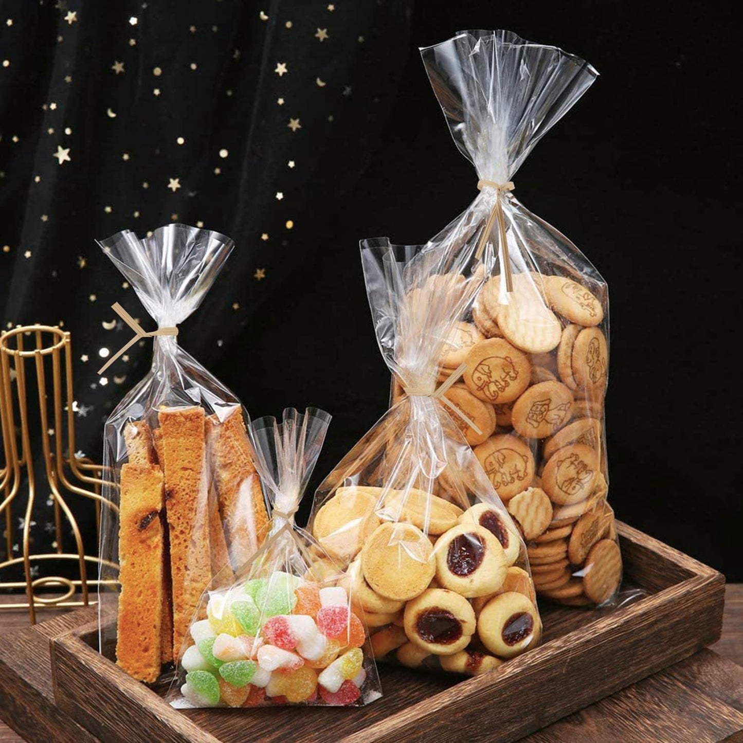 1000 Pcs Twist Ties, Kraft Paper Twist Ties Plant Ties Reusable Bread Ties for Party Cello Candy Coffee Treat Bags Cake Pops (13.8'')