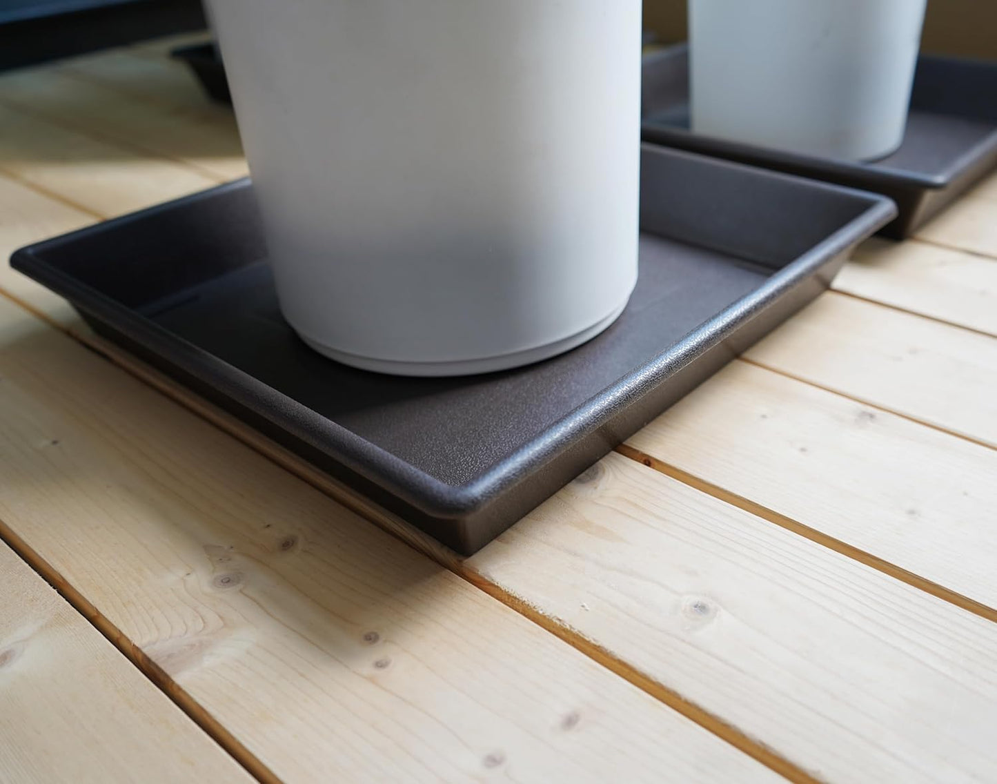 Square Plant Saucer 14 Inch 2 Pack,Plant Stand Plant Trays for Pots Heavy Duty Plastic Plant Saucers for Indoors Outdoors, Flower Pot No Holes Plant Lover Gardening Gifts