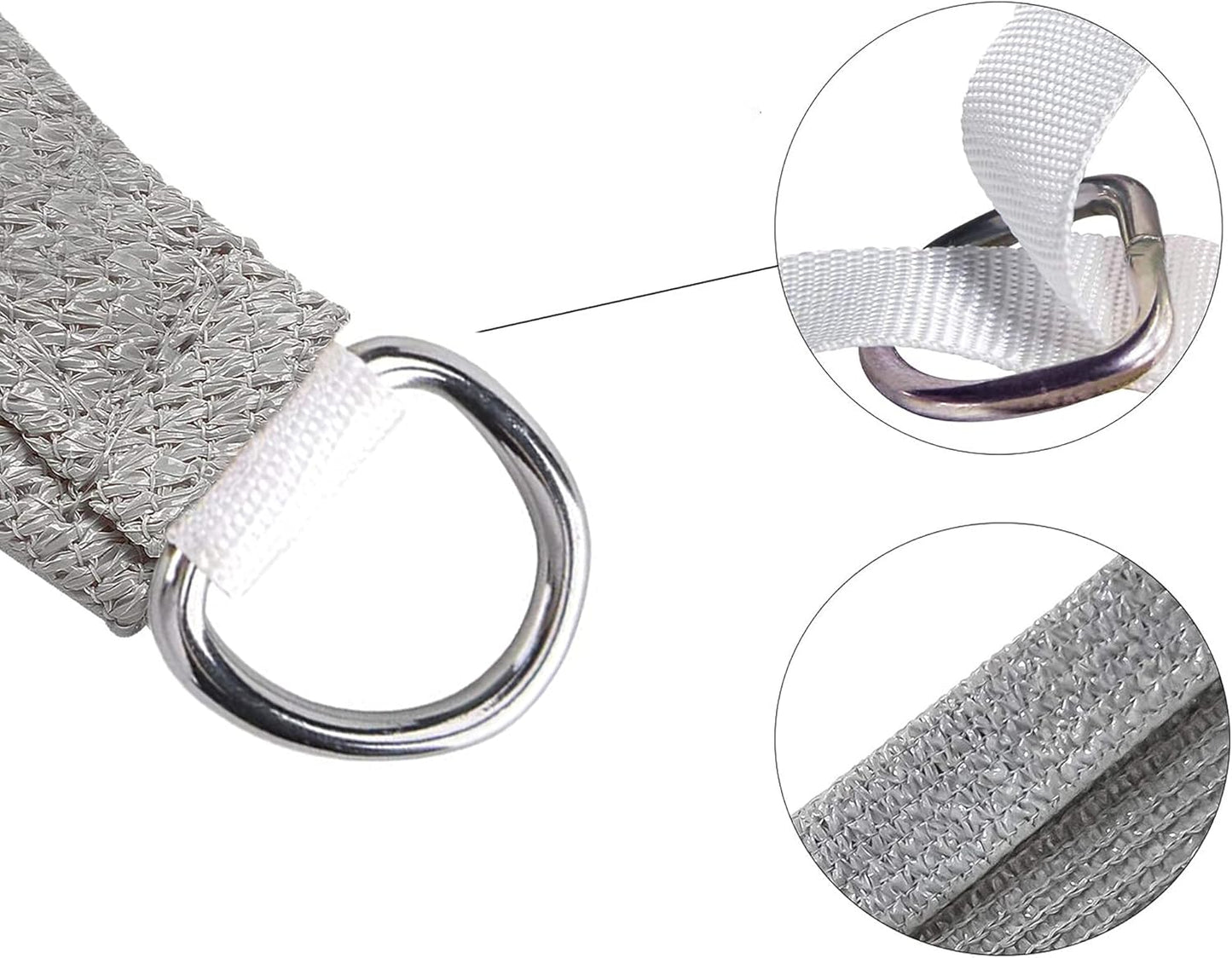 24' x 24' Gray Square Sun Shade Sail SSP1212 Canopy Durable Fabric UV Block Awning,We Make Custom Orders