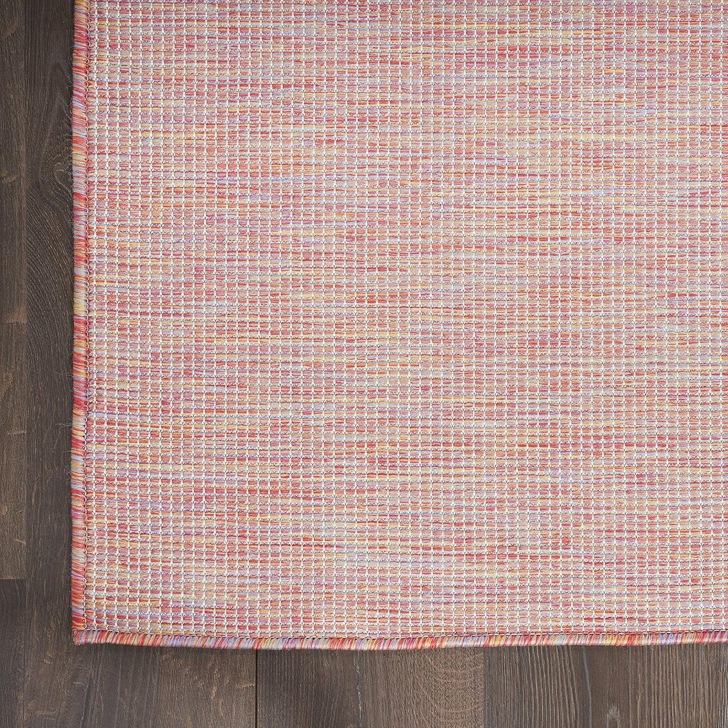 Nourison Home Positano Indoor/Outdoor Rainbow 8' x Round Area Rug, Easy Cleaning, Non Shedding, Bed Room, Living Room, Dining Room, Backyard, Deck, Patio (8 Round)