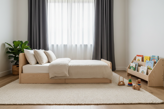 Montessori Nursery Design: Floor Bed and Light Control