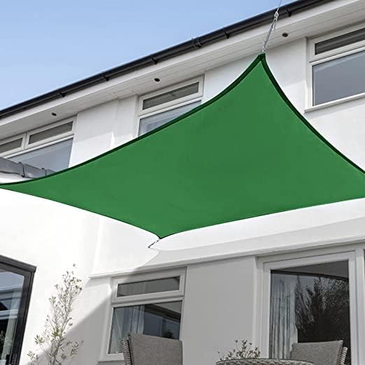 KANAGAWA 16'X18' Dark Green Custom Size Sun Shade Sail Rectangle UV Block Canopy Cover for Patio Backyard Lawn Garden Outdoor (Customized Available)
