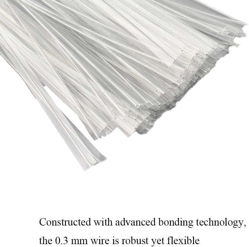 HAHIYO 300Pcs 8inches Cear Metal Twist Ties Bread Candy Coffee Bag Ties Plant Garden Twist Ties for Cellophane Treat Bags Gift Wraping Bags Plastic Bags Halloween Party Cake Present Art Crafts