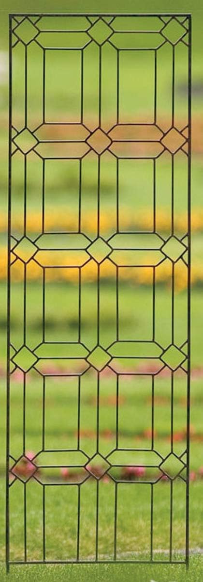 H Potter Garden Trellis for Climbing Plants Metal Outdoor Wall Decor or Flowers Roses Vine Ivy Clematis Large