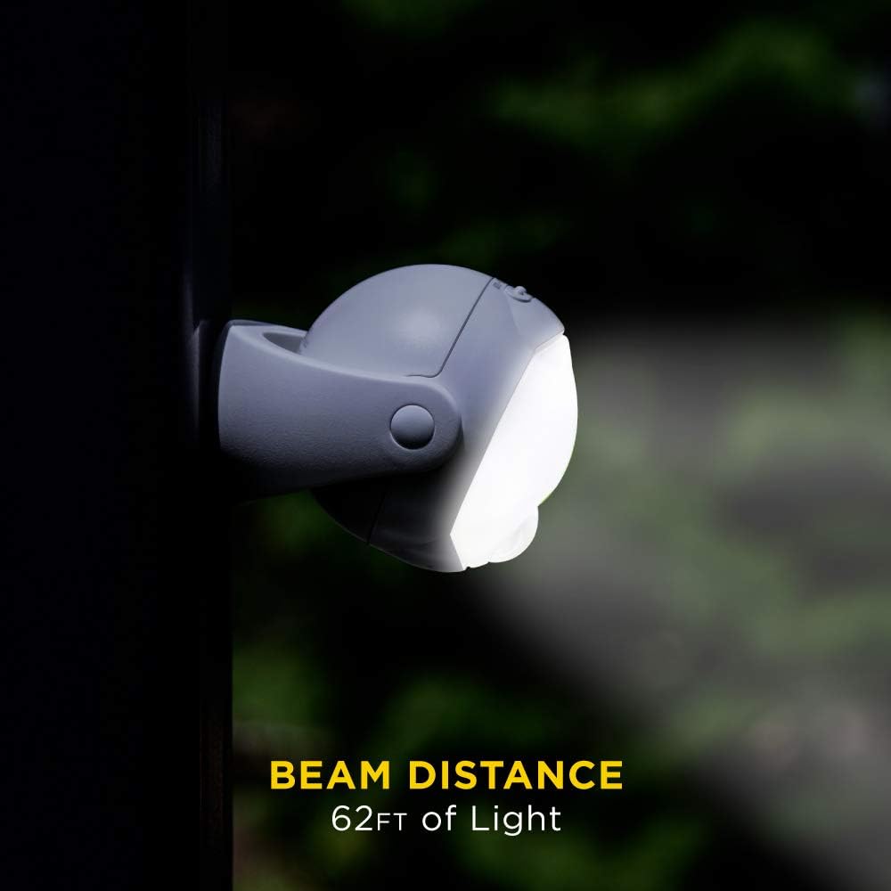 Limitless Innovations Lumenology Portable LED Motion Sensor Light Provides 148 Lumens with a 13 ft Detectable Range and Flexible Tripod Base with Magnetic Option – Indoor/Outdoor (Black)