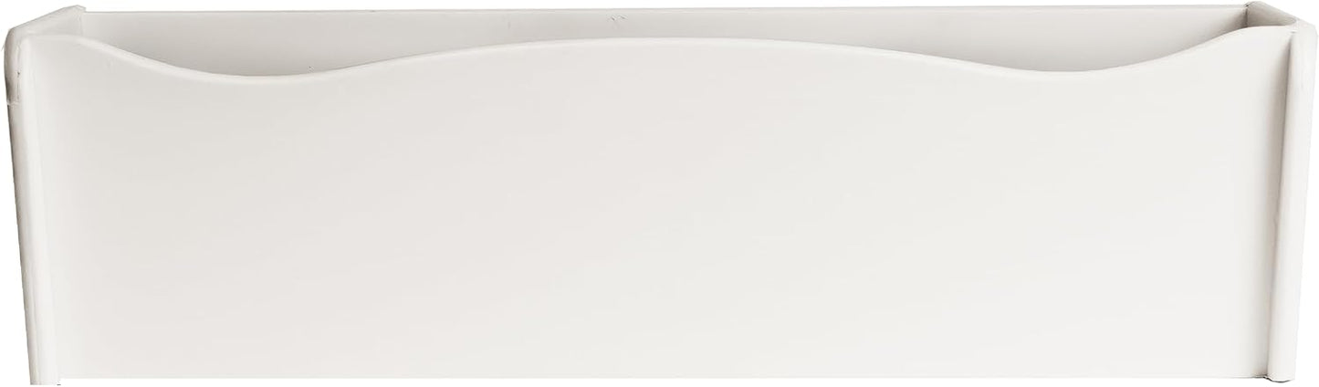 Flower Box 18" x 6" x 5" White Polyethlene for Window Sills, Sheds, and Playhouses, 1 PK (FB18W-BX1)