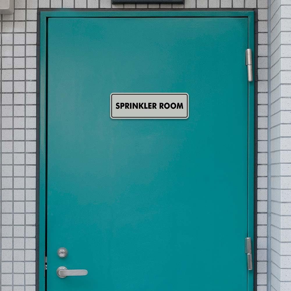 Signs ByLITA Standard Sprinkler Room Sign (White) - Large 2 Pack