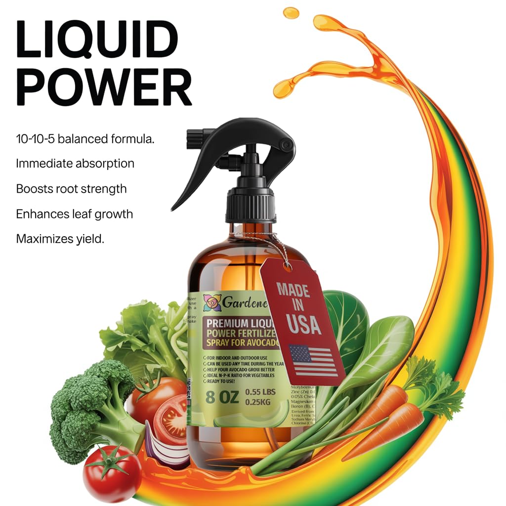 Liquid Power Radish Fertilizer Spray – Ready-to-Use Liquid Plant Food Mist for Radish – Premixed, Easy Application – Fast-Acting Formula for Growth, Roots & Yield – Indoor & Outdoor Use – 8 oz