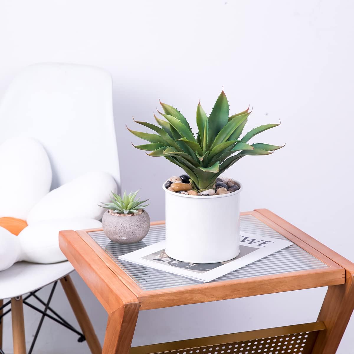 Veryhome Succulents Plants Artificial Aloe Plant, 12.5Inch Large Faux Succulents Unpotted, Premium Crafting DIY Greenery Decor for Indoor & Outdoor(Green)