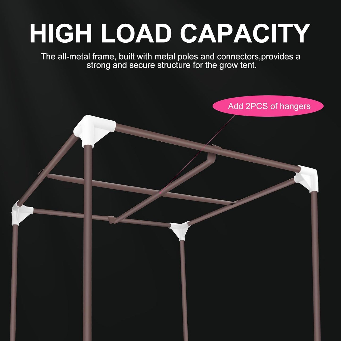ATOUR 2x2 Grow Tent, 24"x24"x55''High Reflective Mylar 1680D Hydroponic Grow Tents, Waterproof Grow Tent with Double Cleart Observation Door and Floor Tray, for Indoor Plant Growing