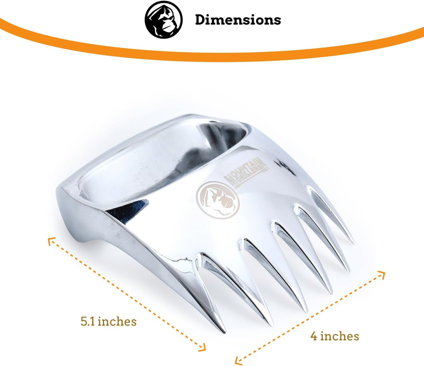 Meat Claws Meat Shredder for BBQ - Perfectly Shredded Meat, These Are The Meat Claws You Need - Best Pulled Pork Shredder Claw x 2 For Barbecue, Smoker, Grill (Solid Metal)