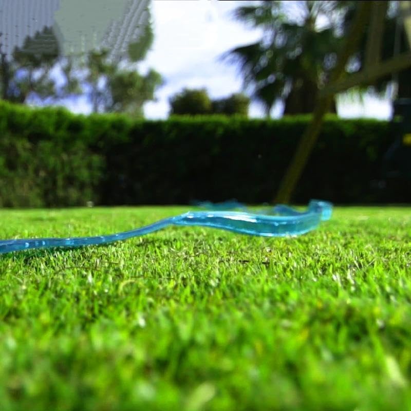 PVC Flat Soaker Hose drip Garden Vegetable Water Hose Irrigation Spray Hose Double Connector with Holes (25FT)