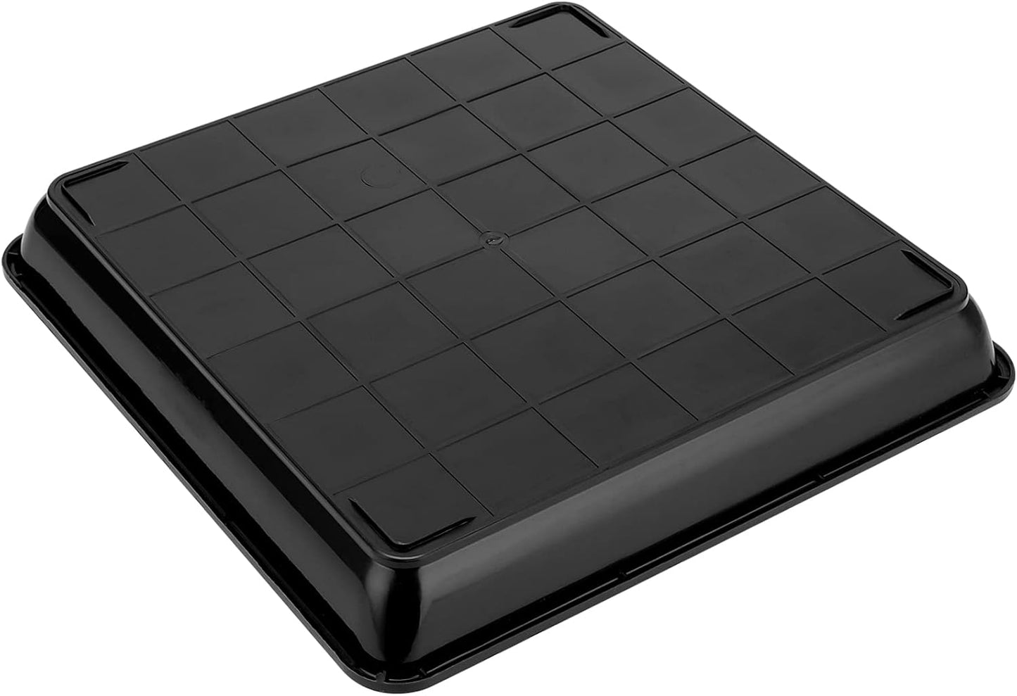 JOIKIT 15 PCS 7 x 7 Inch Square Plant Saucer, Plastic Plant Saucer Drip Tray, Square Flower Pot Tray for Indoors and Outdoor Plant Pots, 1 Inch Deep, Black