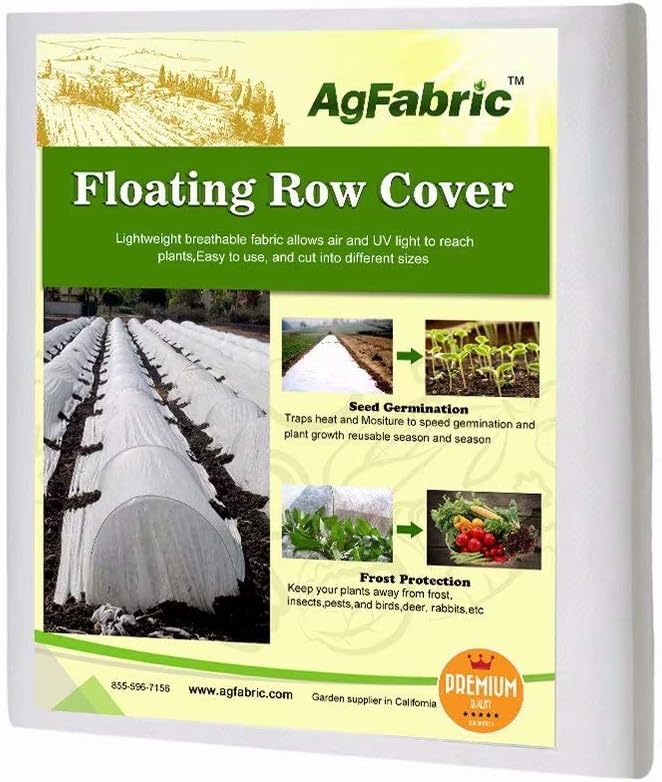 Agfabric Plant Covers Freeze Protection Row Cover 0.55oz 7'x15' Frost Blanket for Winter Protection Plant Covers Feeeze Protection,Frost Cloth for Vegetables,White