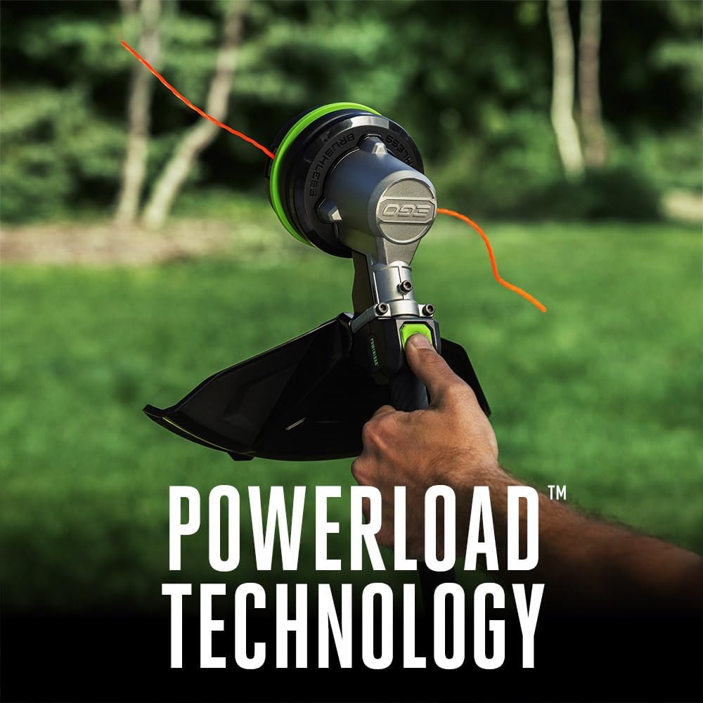 EGO POWER+ String Trimmer, Battery Powered, 16" Trimmer for Weeds and Grass with POWERLOAD, Telescopic Carbon Fiber Shaft, Includes 56V 2.5Ah Battery and Charger - ST1611T