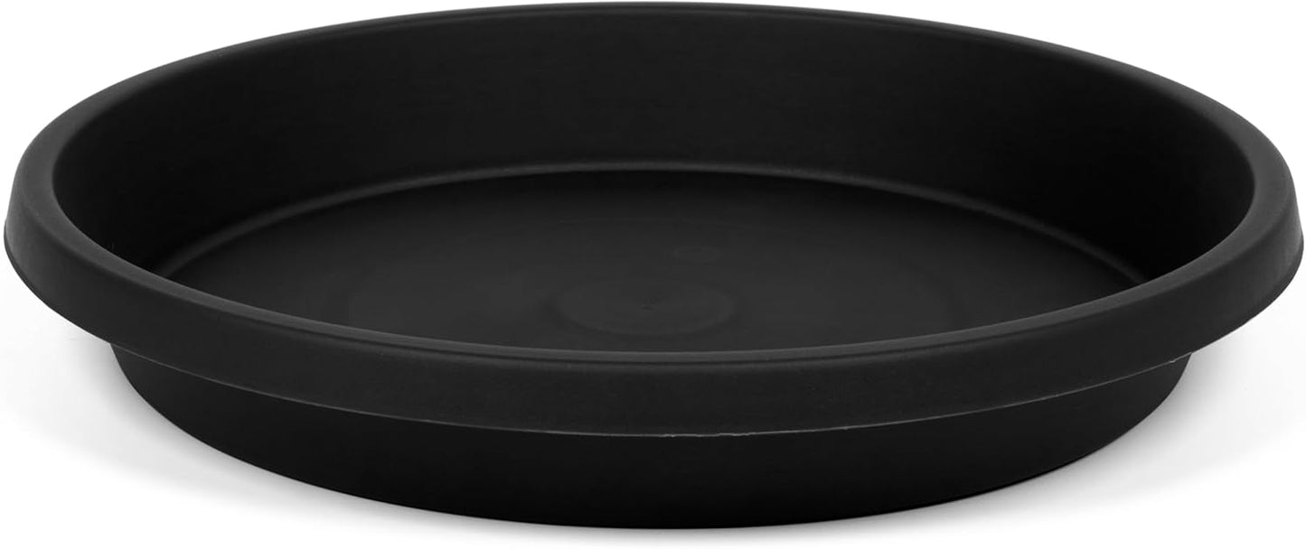 4 Pack Plant Saucer 12 Inch, Heavy Sturdy Plastic Plant Trays for Pots, Plant Water Catcher Tray for Plants, Plant Drip Trays, Plant Saucers for Indoors no Holes
