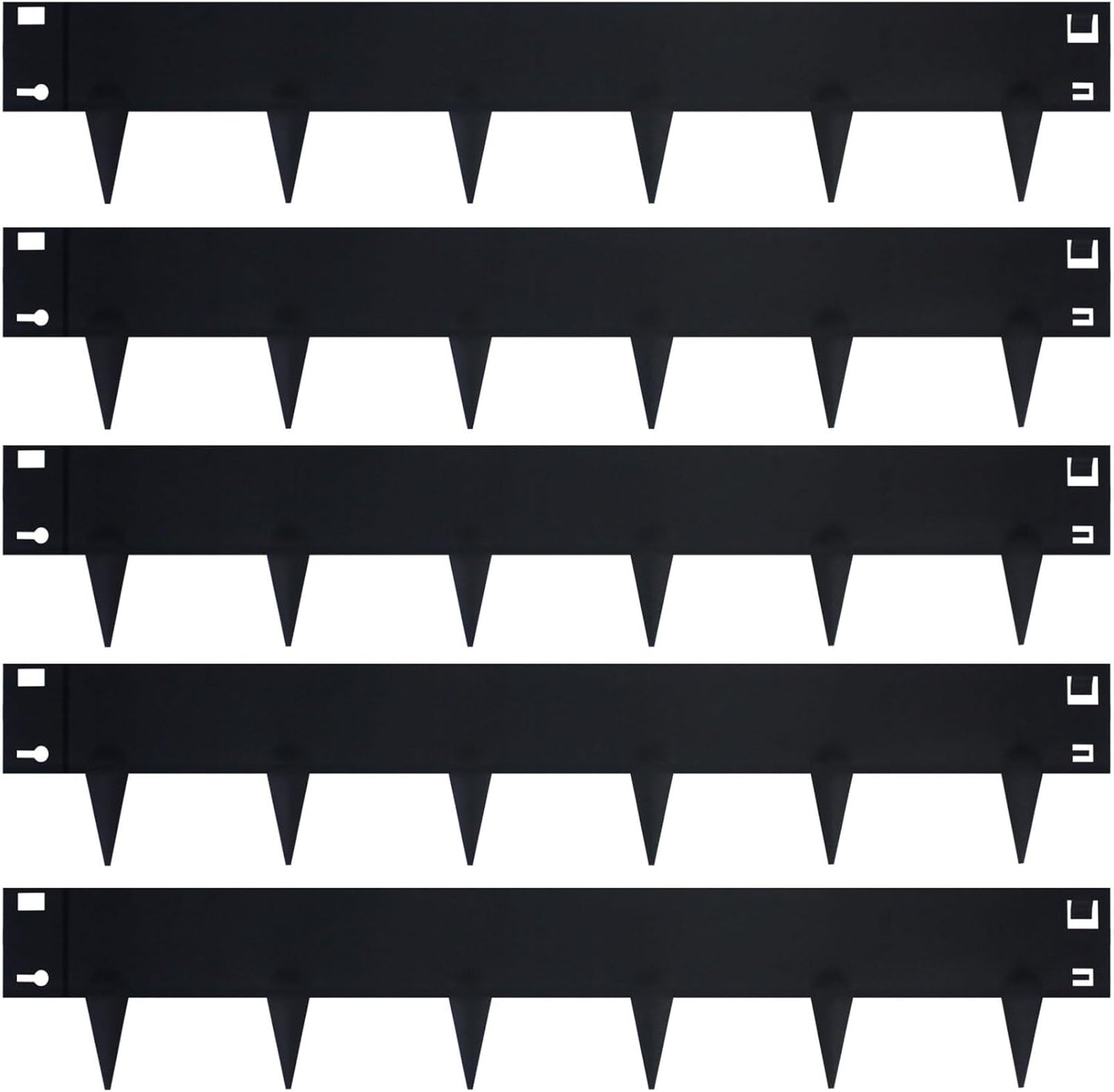 5 Pack Steel Landscape Edging,Metal Landscape Edging 40 Inch Strips, Metal Garden Edging 7 inch Depth, Steel Edging for Landscaping
