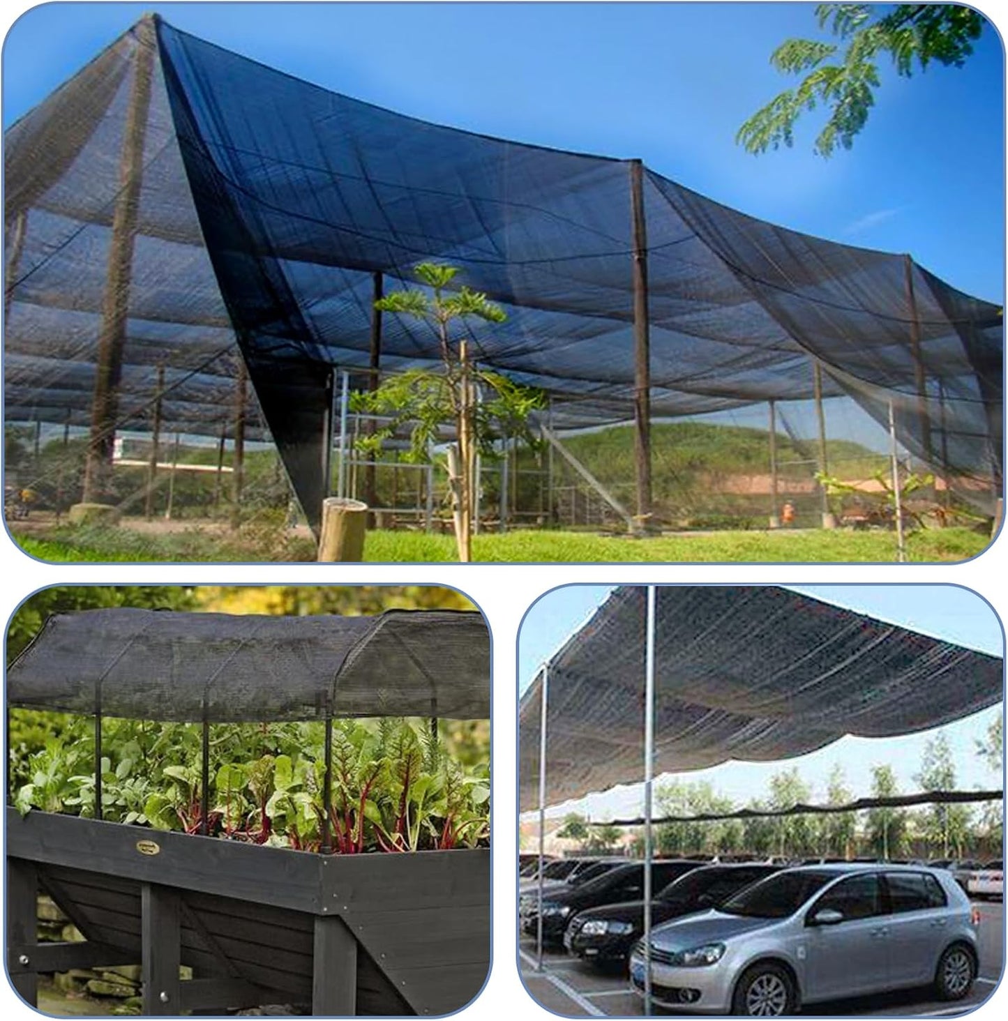 LOVE STORY 10x15FT 55% Black Shade Cloth Sun Shade Net UV Resistant Mesh Tarp Plant Cover Sunblock Net for Garden,Greenhouse,Vegetables,Flowers