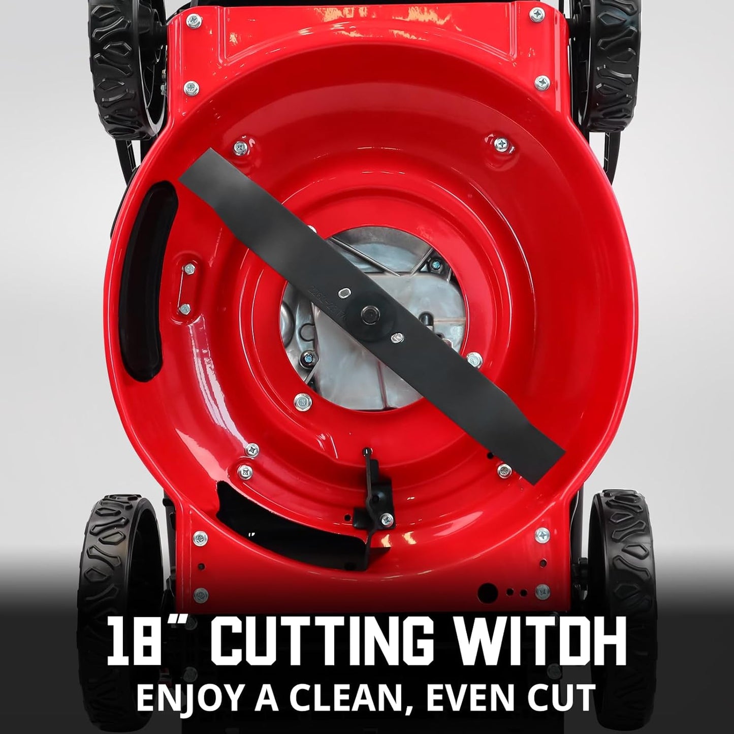 PowerSmart Lawn Mower Gas Powered, 18-Inch 144cc Engine 3-in-1 Walk-Behind Push Lawn Mower, Oil Included