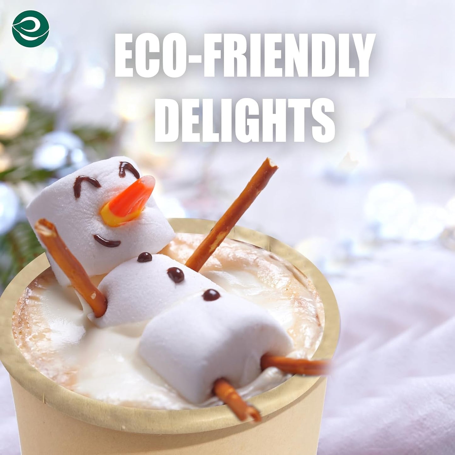 ECO SOUL 100% Compostable Plant-Based 16oz Hot Cups | (25 Count, 16 oz Hot Cups) | Disposable Bagasse Paper Cups | Eco-friendly Cups | Sturdy, Microwave & Oven Safe