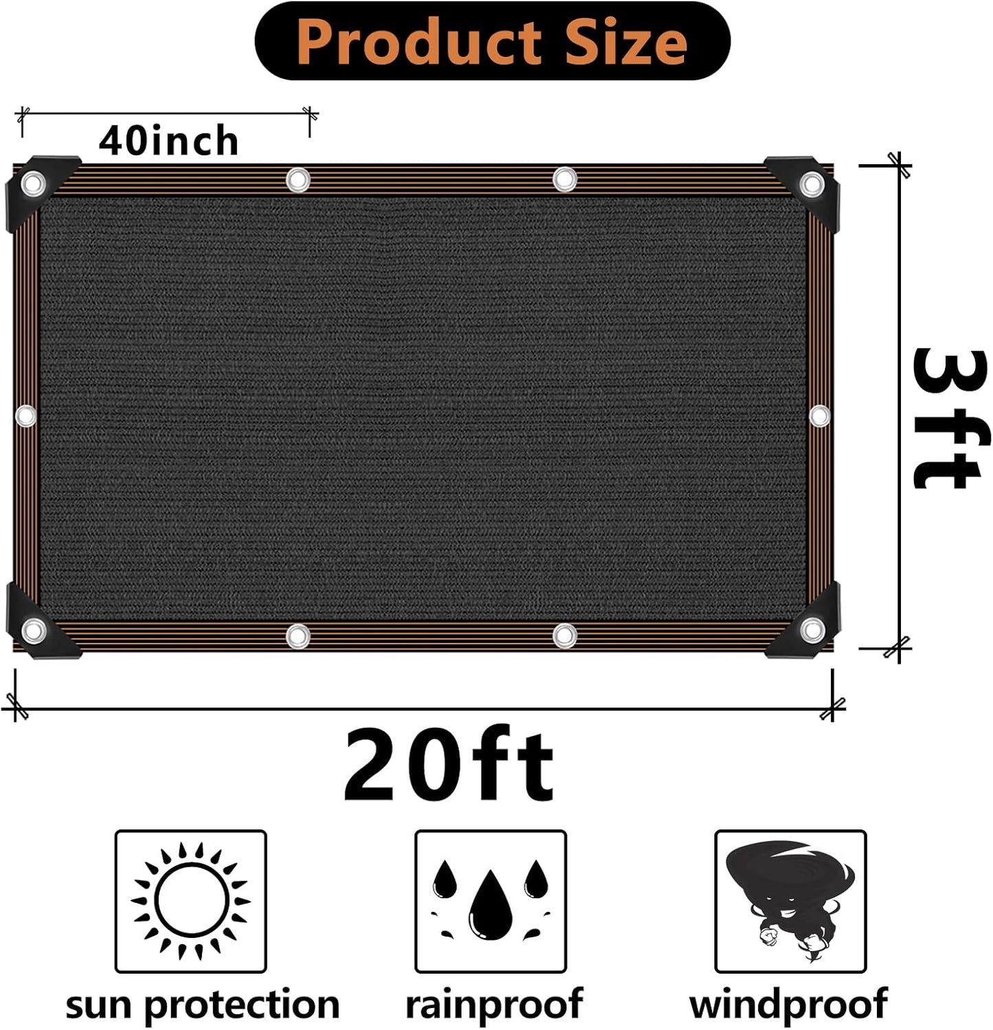 Shade Cloth - 70-90% Sunblock Net for Garden Patio,Shade Sails for Plants Greenhouse Outdoor Pergola Lawn Swimming Sun Shade Cloths for Kennel Chicken Coop Easier to Hang Shade Net Cover…