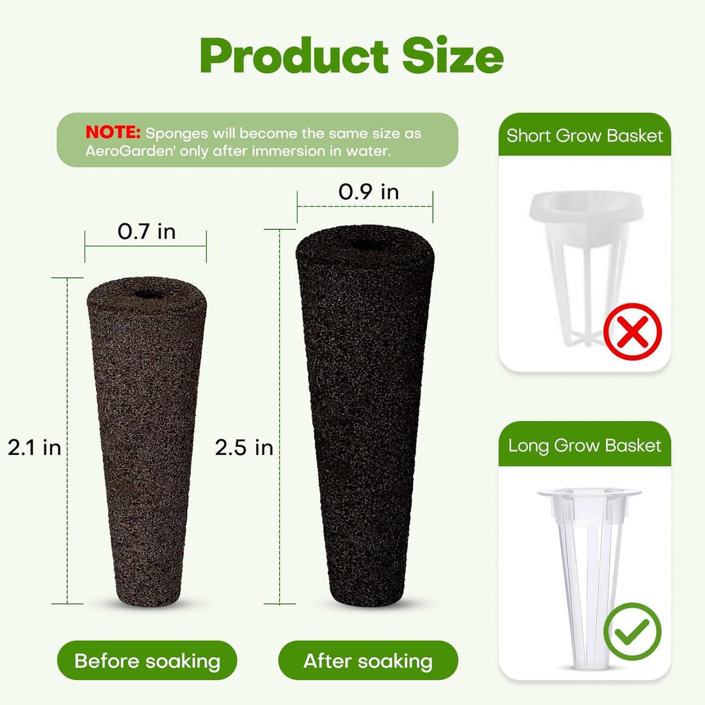 Ahopegarden 120pcs Hydroponic Pods Kit: Compatible with AeroGarden Herb Kits with 120 Grow Sponges; 120 Pods Lable, Highly Breathable - Indoor Garden Kit Supplies for Most Brands