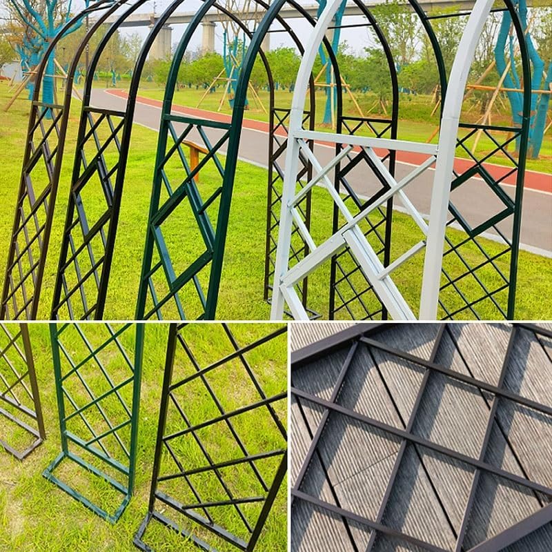 Heavy Duty Steel Garden Arbor & Trellis Arch for Grape Vines Climbing Plants Pergola Outdoor Theme Decoration Archway 180cm 260cm 340cm 140cm (Color : Black, Size : 118" W x 91" H)
