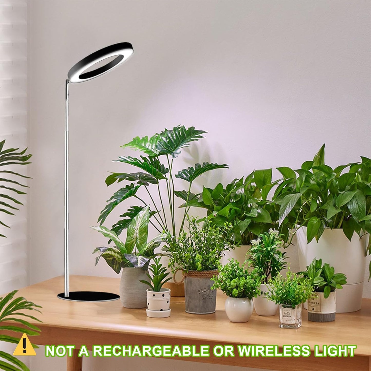 yadoker 72 LEDs Full Spectrum Plant Grow Light for Indoor Plants，Height Adjustable, 6.3" Aluminum Housing,Automatic Timer with 8/12/16 Hours,10-Level Brightness,Ideal for Small and Medium Plant Grow
