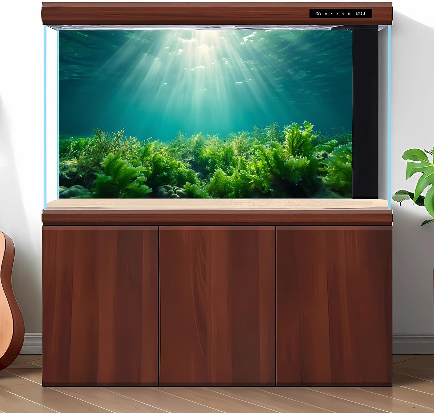 Deep Ocean Fish Tank Background Under The Sea Aquatic Plants Aquarium Background Underwater Corals Sunray Terrarium Backgrounds Tropical Fish Ocean World Aquarium Backgrounds Decorations 24x16in