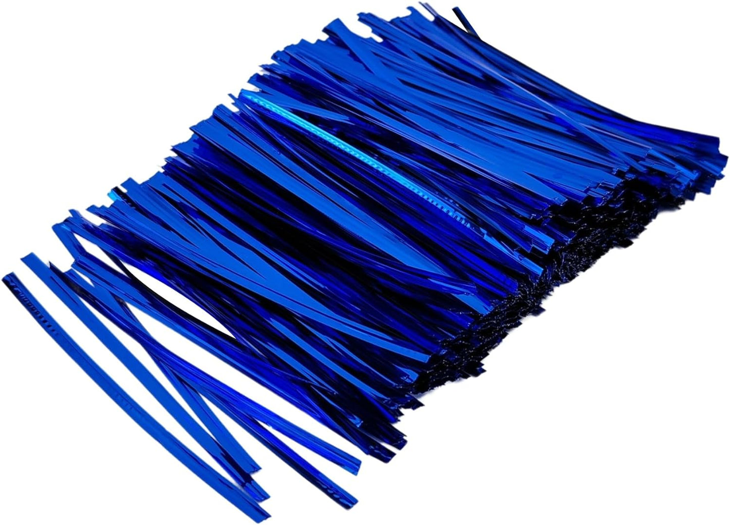 400 Pcs Metal Twist Ties 4 Inches Twist Straps for Bread Bags Candy Bags Snack Bags Halloween Party Cake Favor (Blue)