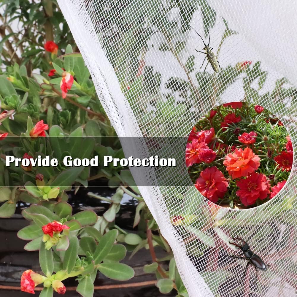 Fruit Tree Netting Covers with Zipper to Protect from Squirrels and Birds Large Netting for Fruit Trees Net Protection, Black, 10' x 13', 2 Pack