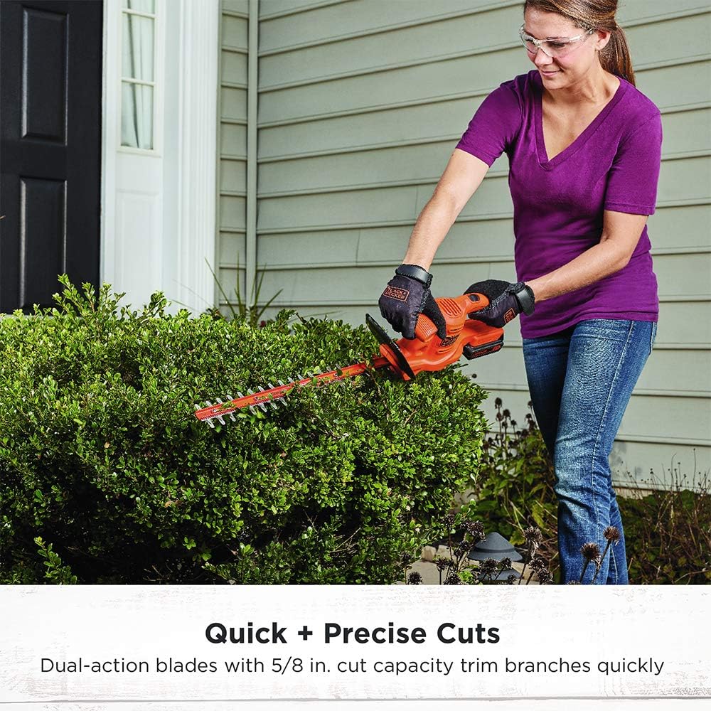 beyond by BLACK+DECKER 20V MAX Hedge Trimmer Kit, 18-Inch (LHT218D1AEV) , Orange