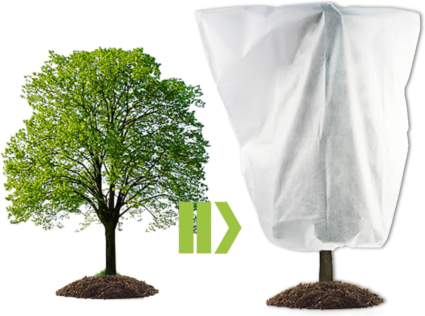 Freeze Protection Plant Cover, 84" x 72"Frost Winter Protection Tree Wrap Bag, Cold Weather Protection Cloth Cover Outdoor for Growing Season Extension and Freezing Protection