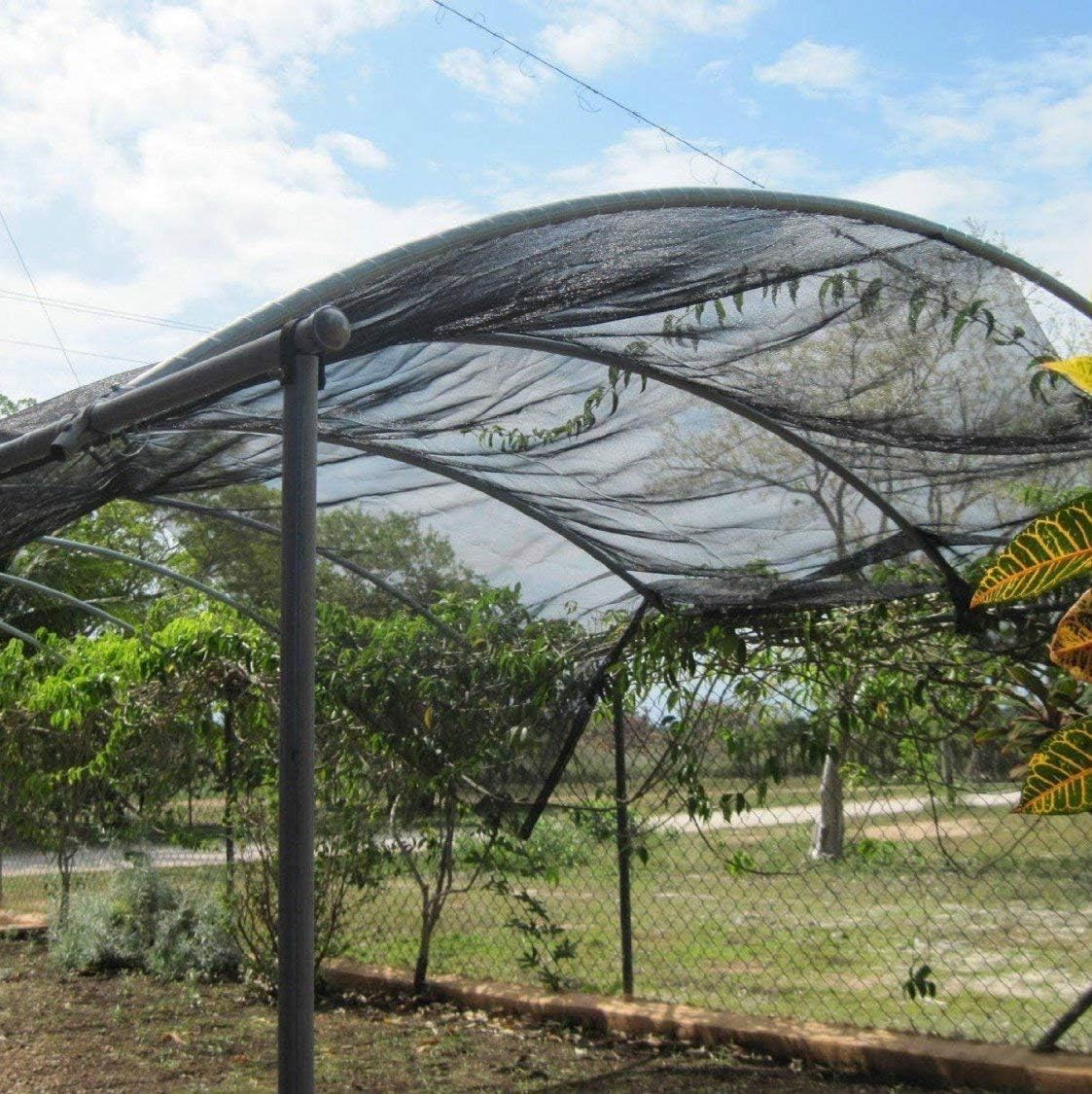 Agfabric 40% Sunblock Shade Cloth Cover with Clips for Plants 6’ X 20’, Black