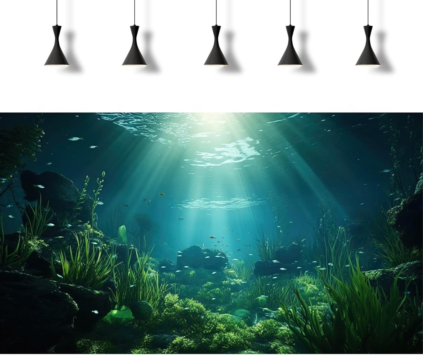 Underwater Fish Tank Background Under The Sea Aquarium Background Ocean Floor Aquatic Plants Fish Tank Backgrounds Deep Sea Sunray Tropical Aquarium Fish Reptile Tank Backgrounds 30x12in