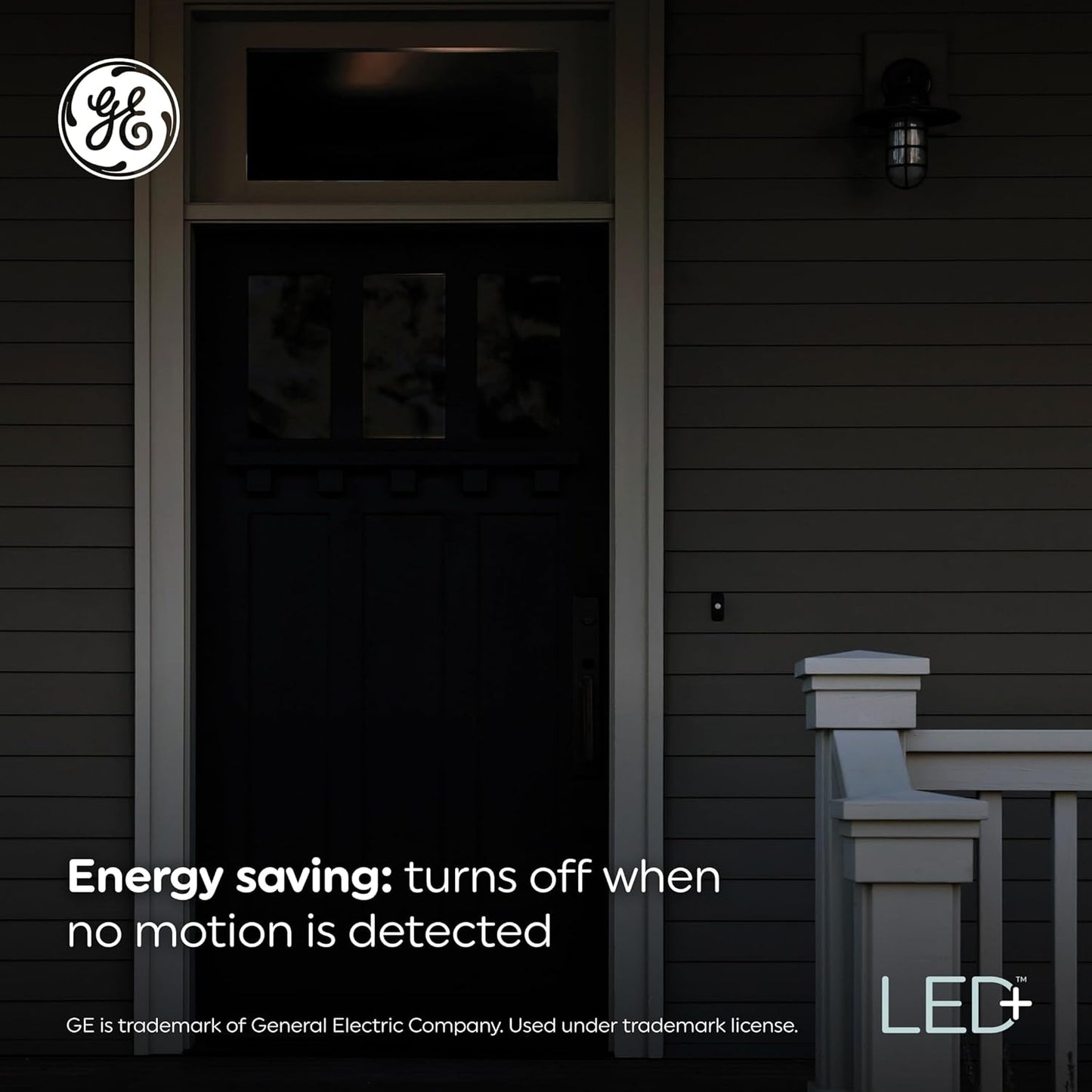 GE LED+ Motion Sensor LED Light Bulbs, 15W, PAR38 Outdoor Security Floodlight, Warm White (2 Pack)