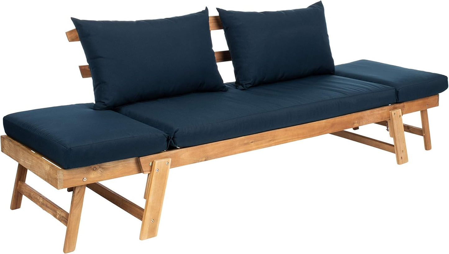 SAFAVIEH PAT6745A Outdoor Collection Tandra Grey Modern Contemporary Daybed Day Bed