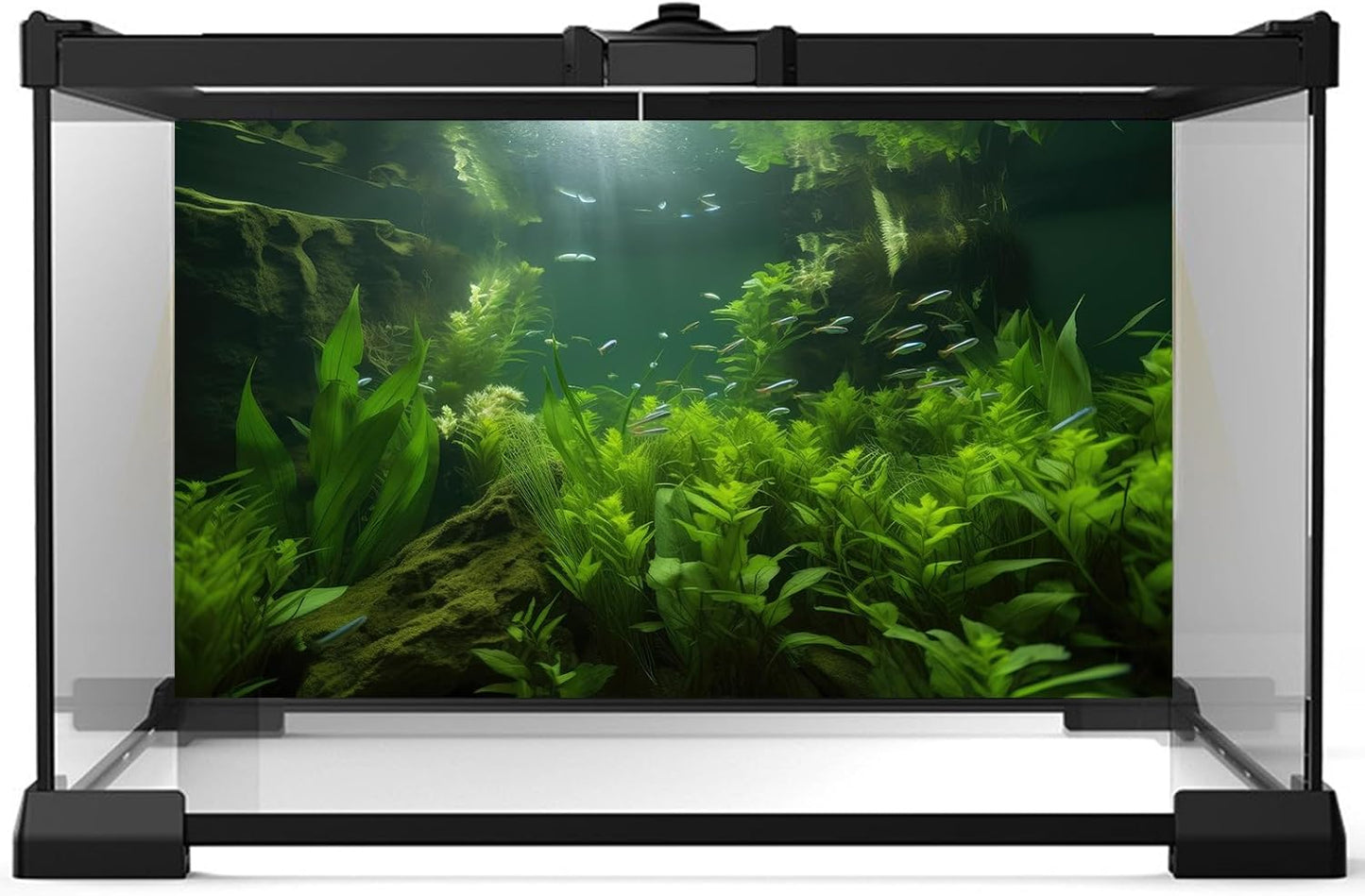 Aquarium Background Lush Aquatic Plants Seagrasses Terrarium Background Redwood Root Moss Tropical Style Green Underwater Plants Fish Tank Background Under The Sea Reptile Tank Backdrop 60x24in