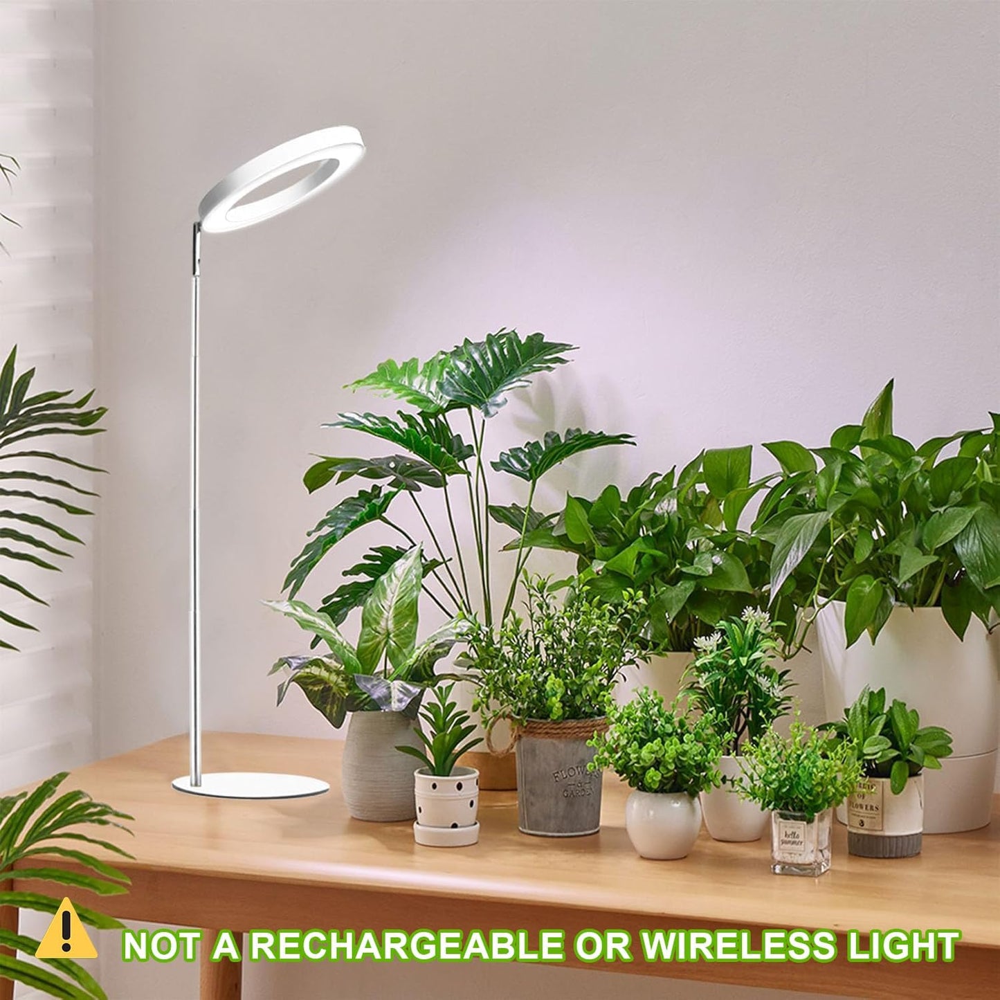 yadoker 72 LEDs Full Spectrum Plant Grow Light for Indoor Plants，Height Adjustable, 6.3" Aluminum Housing,Automatic Timer with 8/12/16 Hours,10-Level Brightness,Ideal for Small and Medium Plant Grow