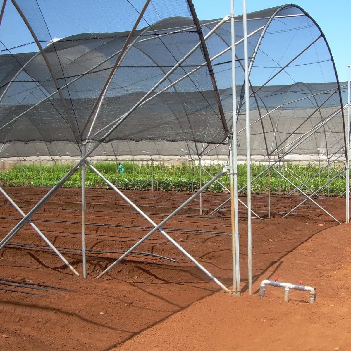 Agfabric 30% Sun-Block Shade Cloth 6x8ft Net Mesh Shade with Clips for Garden Patio&Plants, Black