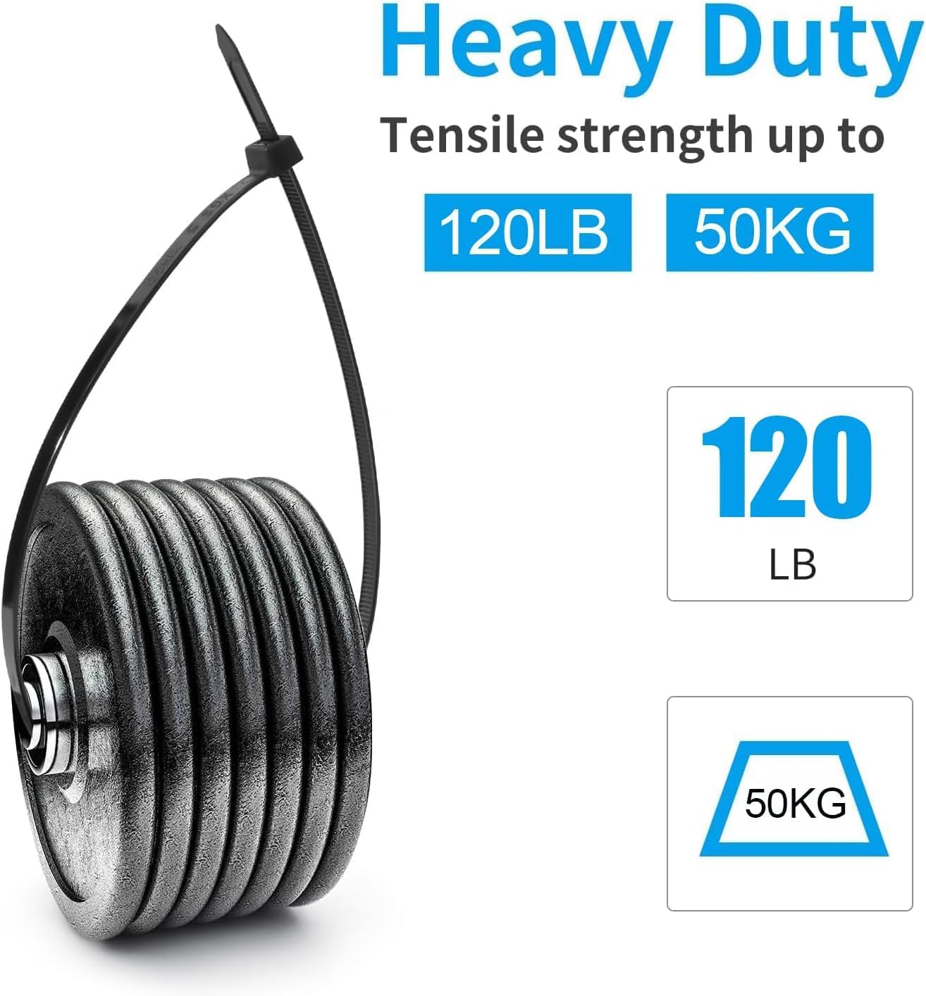 XINGO 16 inch Pink Zip Ties Heavy Duty 100 Pack, 120 LBS Tensile Strength, Premium Nylon Cable Wire Ties, Self-locking Plastic Ties for Indoor and Outdoor Use