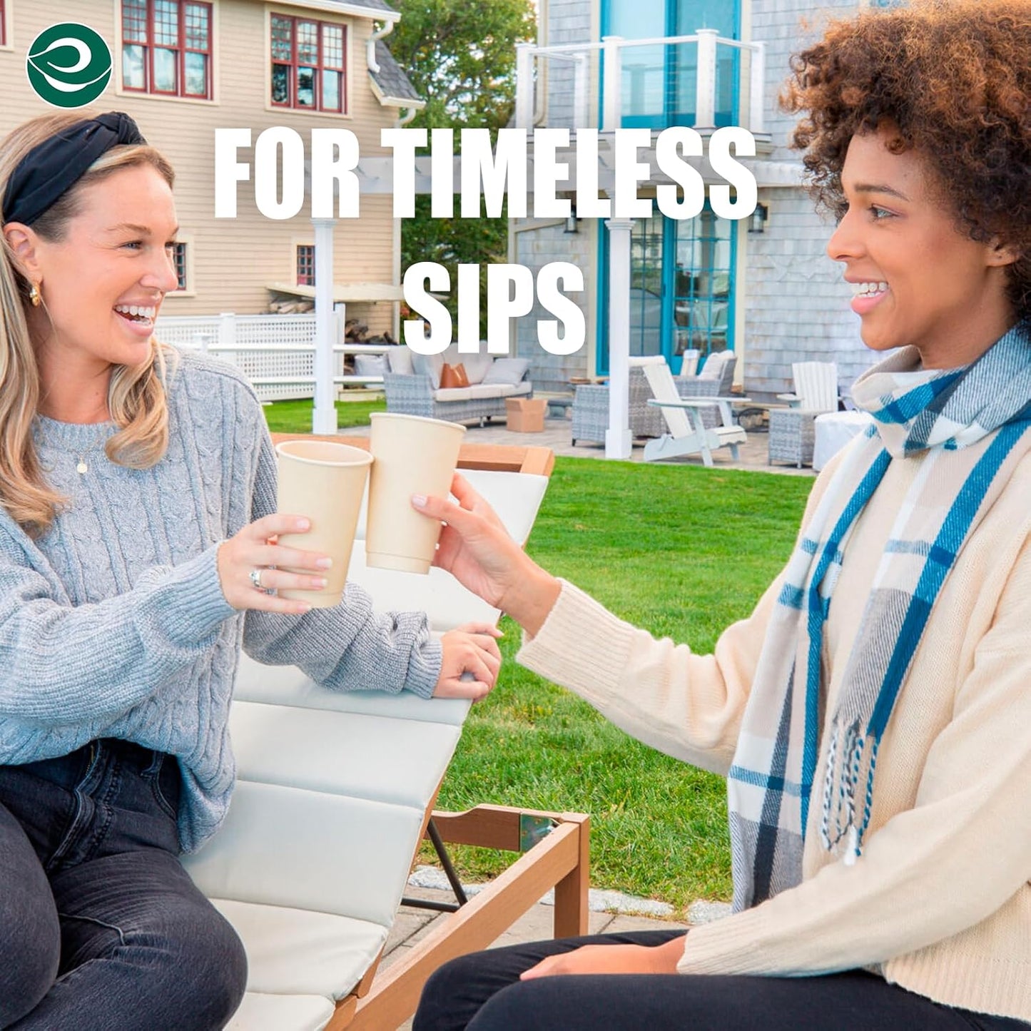 ECO SOUL 100% Compostable Plant-Based 12oz Hot Cups | (50 Count, 12 oz Hot Cups) | Disposable Bagasse Paper Cups | Eco-friendly Cups | Sturdy, Microwave & Oven Safe