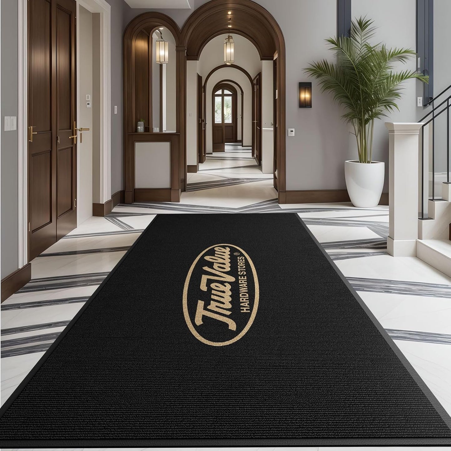 Custom Doormat with Any Logo Size Color Shape Floor Mat Entryway Area Rug Welcome Carpet for Business Home Indoor/Outdoor Non Slip Washable Durable
