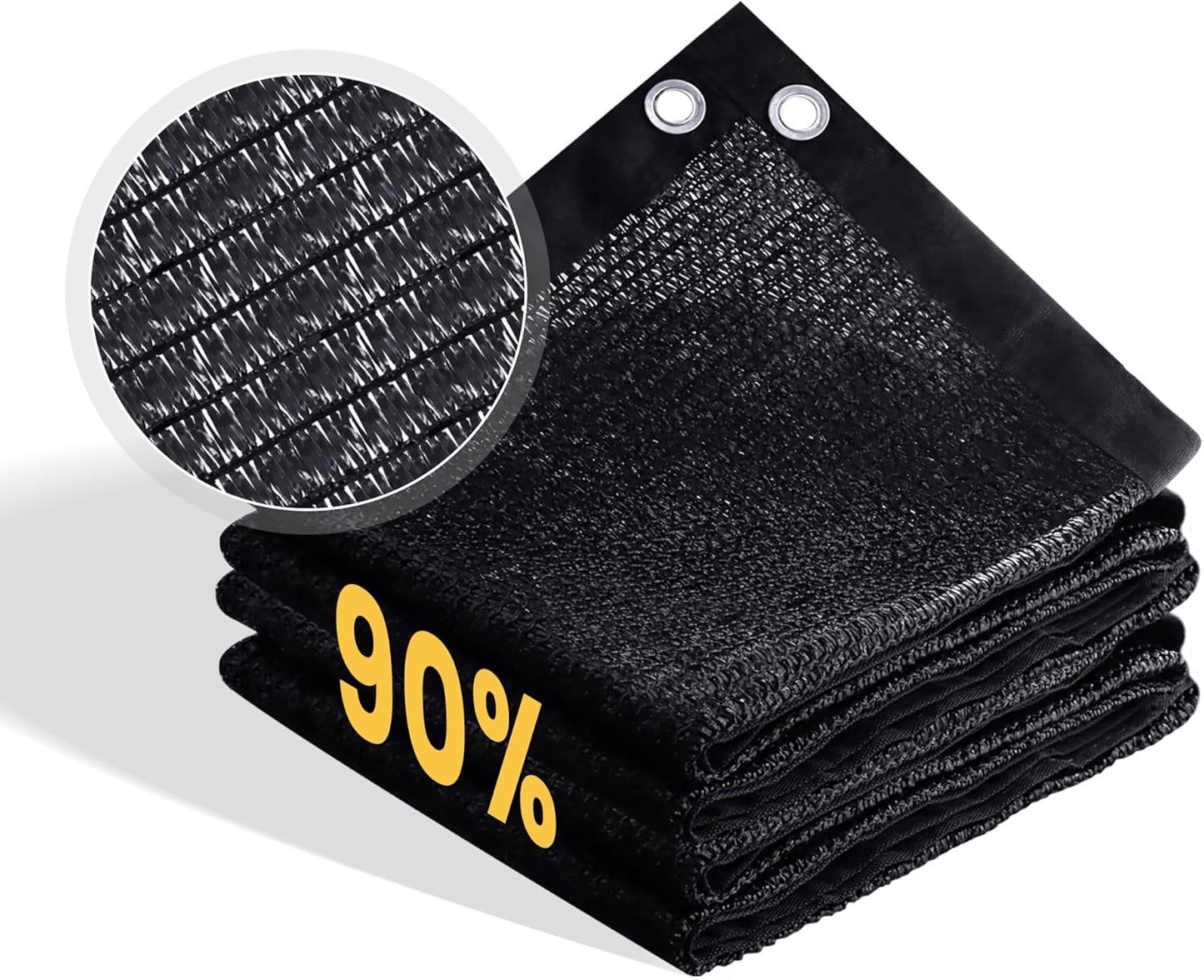 VICLLAX 90% Shade Cloth, 8x10FT Durable Black Mesh Trap with Every 3 FT Grommet, Sun Shade Fabric Netting for for Plants Cover, Greenhouse, Chicken Coop, Barn Kennel, Garden Patio