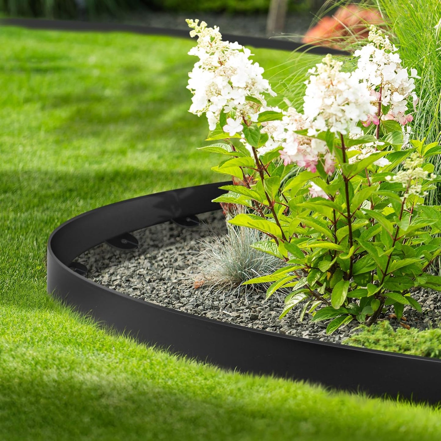Landscape Edging, 1.5" x 40' Plastic Garden Edging with 40 Pcs Metal Spikes, Flexible Garden Border for Lawn, Landscaping, Flower Beds