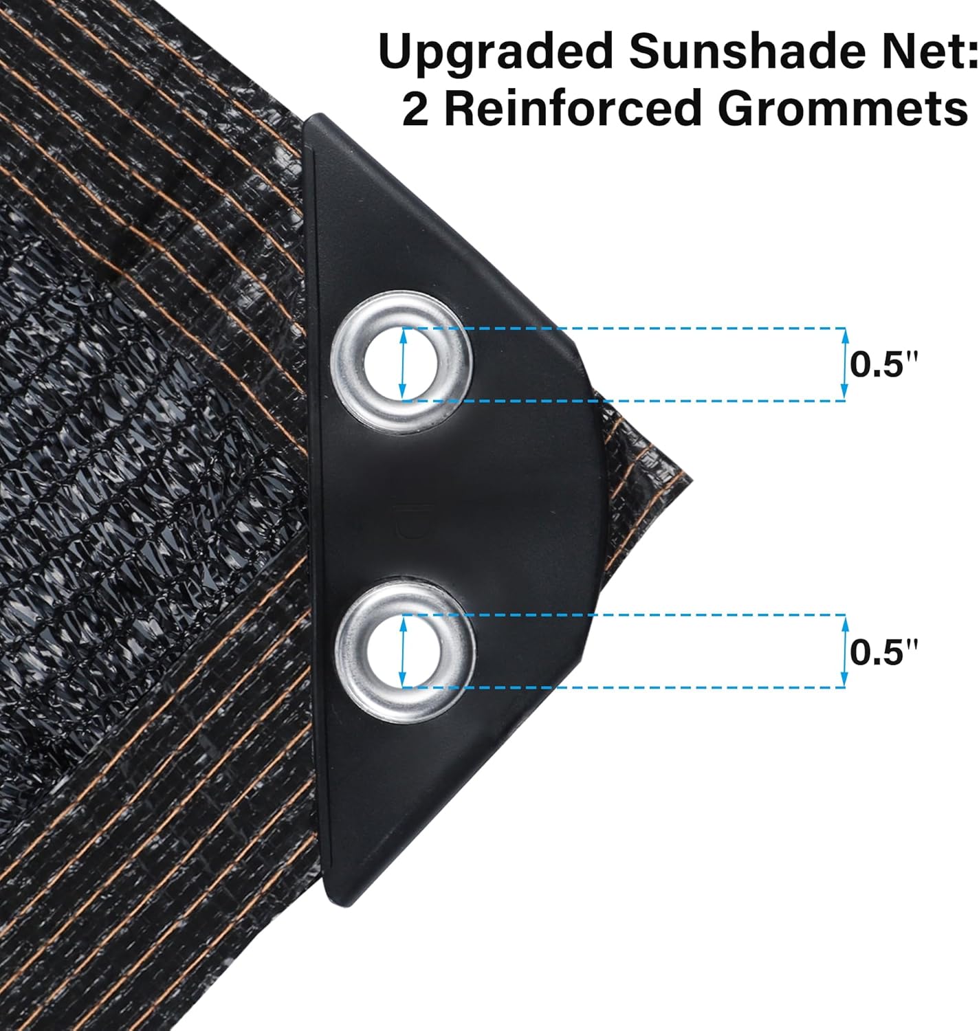 winemana 50% Black Shade Cloth, 3.3 x 13.3 FT Mesh Tarp for Garden Greenhouse Patio, Plants Heat Protection, Outdoor Sun Shade Cover, Resistant Netting Screen with Grommets for Growing Chicken Coop