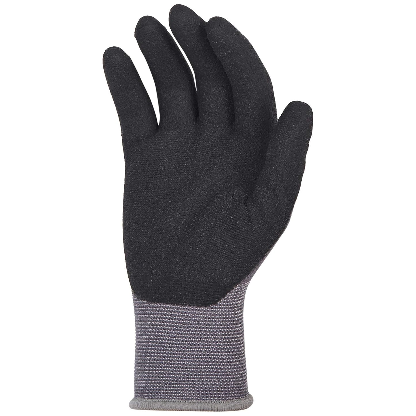 Amazon Basics Micro-Foam Nitrile Coated Work Gloves, Nylon Liner Fiber, Touch Screen, Grey, Size 6/XS, 12-Pair