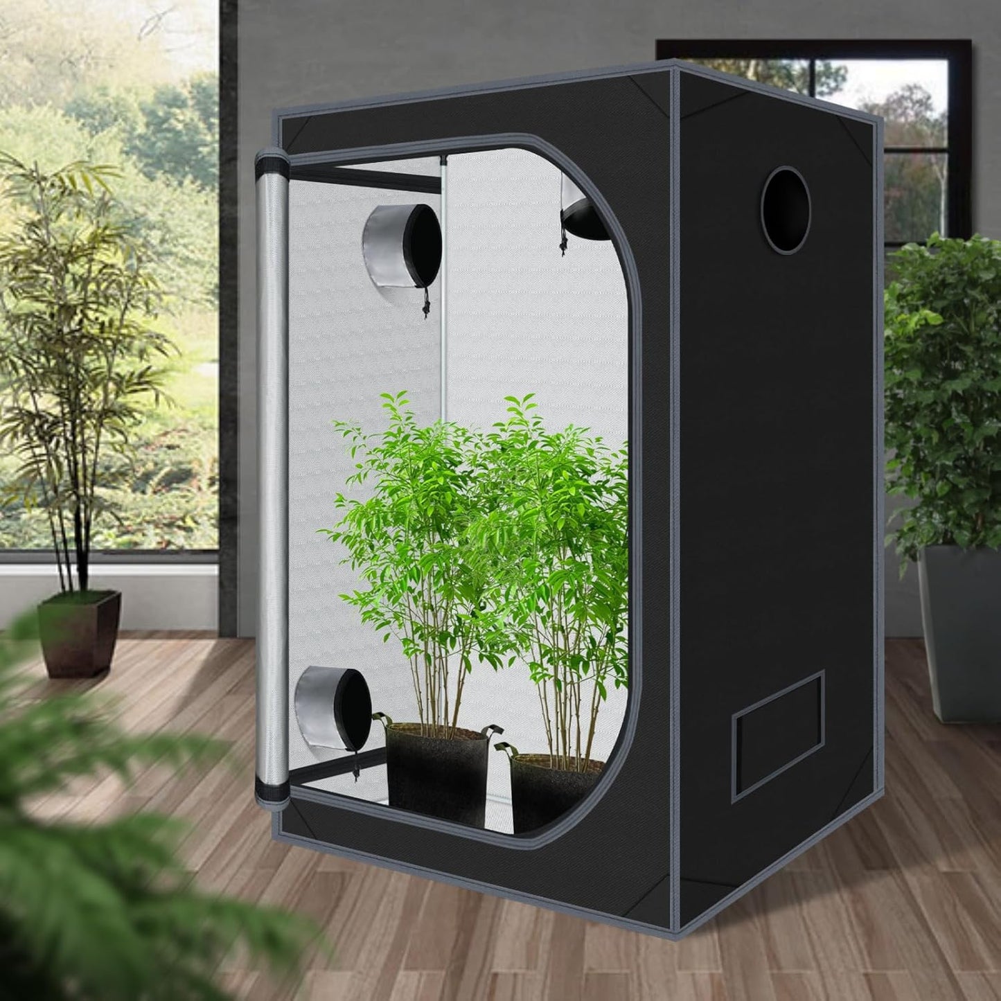 Grow Tent 48"x48"x78" Growing Tents for Indoor Plant 600D Mylar Hydroponic High Reflective Grow Tent for Plant Fruit Flower Veg Growing 4x4