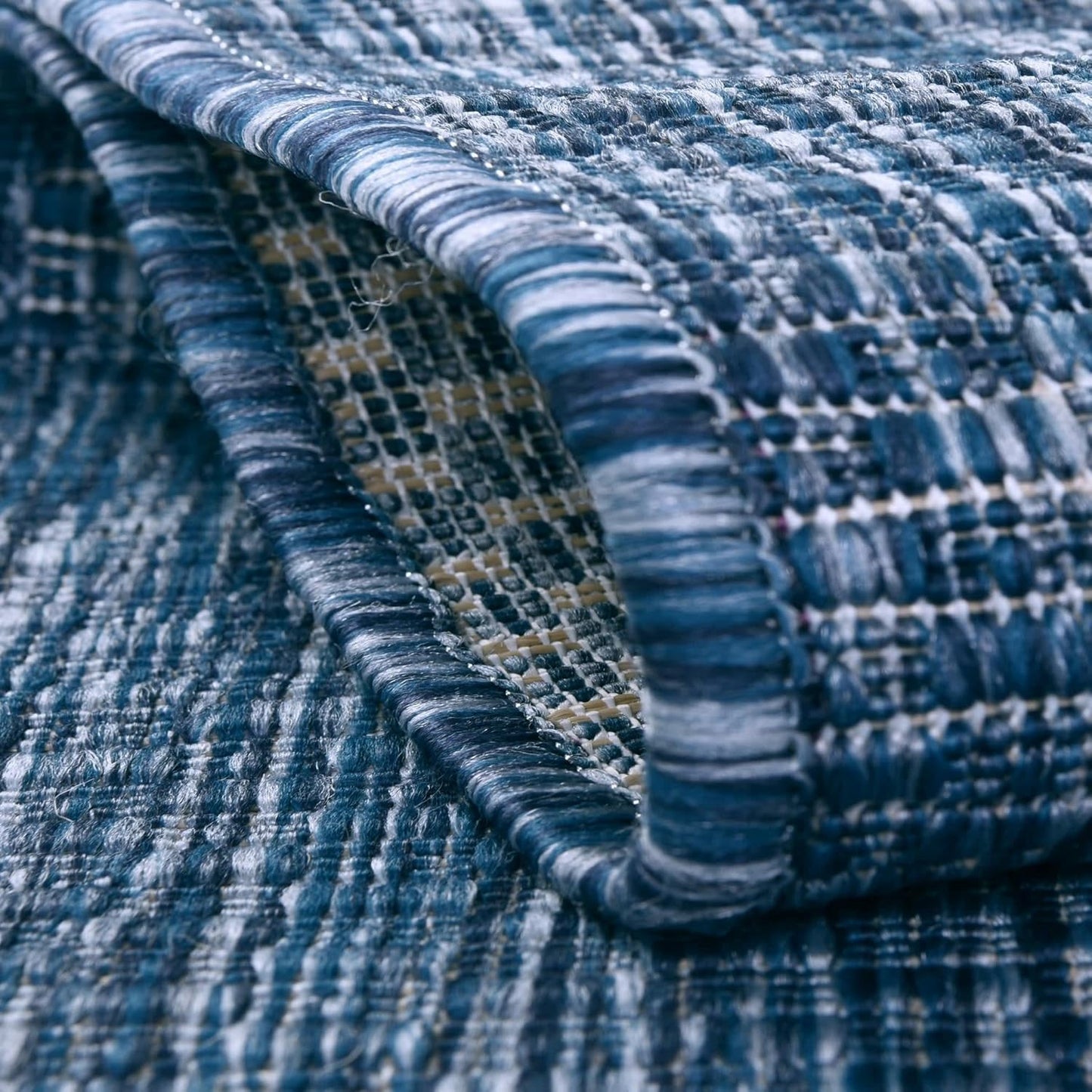 Unique Loom Outdoor Solid Collection Area Rug (5' Octagon Blue/Navy Blue)